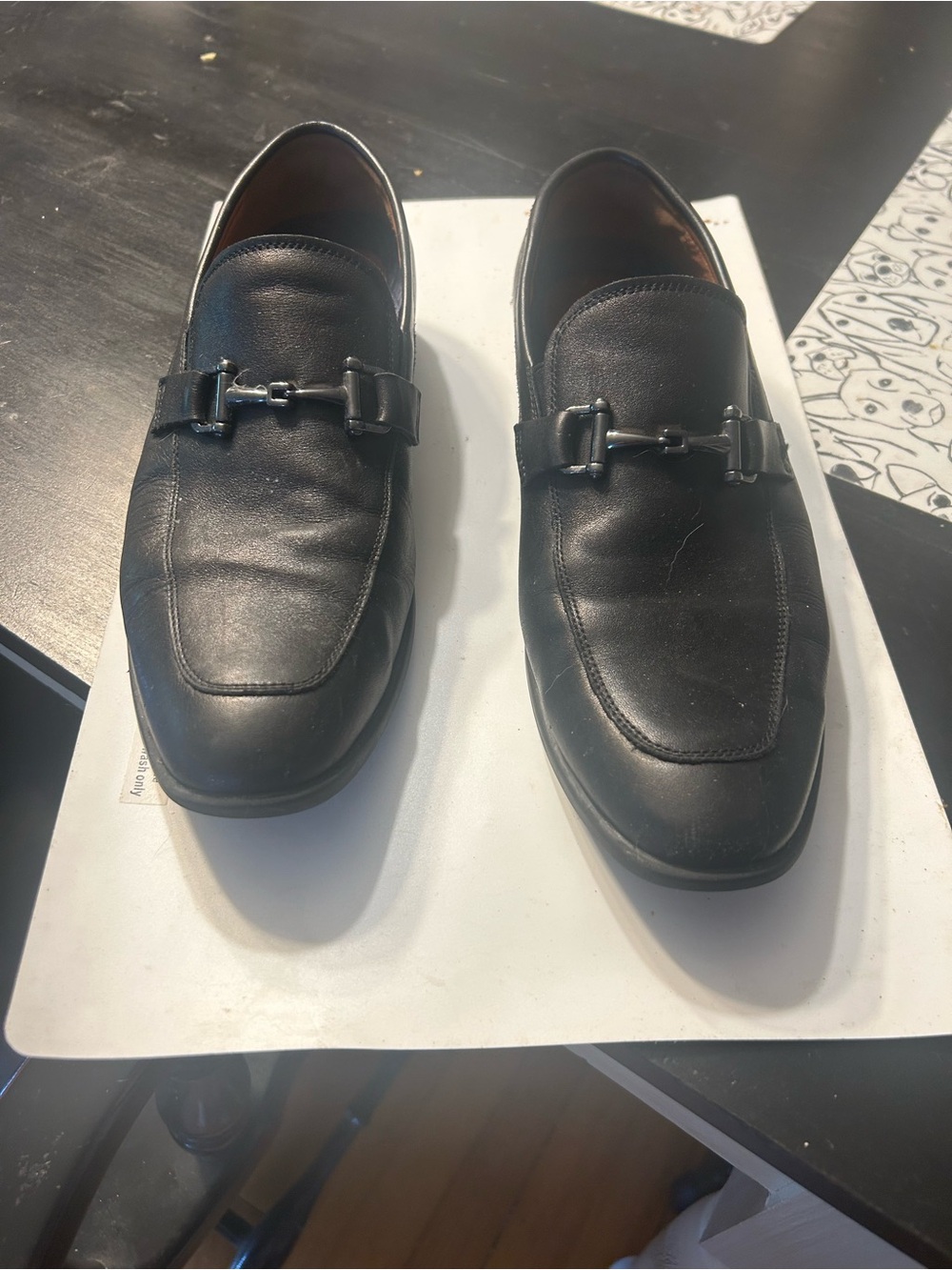 Men’s Florsheim Black Leather Zaffiro Bit Loafer Size 9